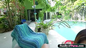 Familyofpervs.com - Stepdad fucks his stepdaughter outdoors