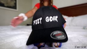 Goddess Teresa meets Feet Goat for the 1st time and delivers an epic footjob with cum on soles ending