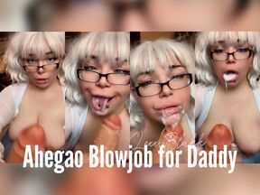 Ahegao Blowjob for Daddy