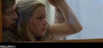 Blond bombshell sucks her professor's cock in detention