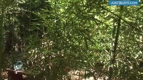 Gay fucked in garden