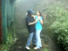 British Indian couple fuck in rain storm at hill station