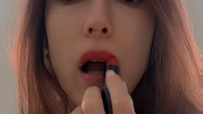 red lipstick