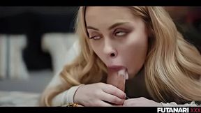 Big Dick Real Futanari Amirah Adara Nailing Her White Girlfriend and Cum Showers Her Petite Body