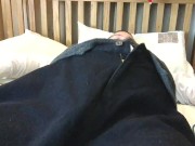 human balloon bed clip in a suit