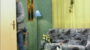 Latex MILF Fingered and Cock Licked in Sloppy Threesome