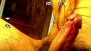 hairy dick close up getting wet