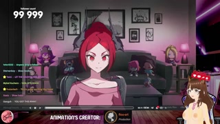 Streamer devil reaches 100,000 followers and shows off her huge tits (Flou animation) - Jazziuu