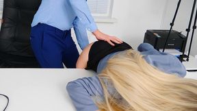 boss fucks his secretary’s ass raw on her desk - office anal &amp; cumshot