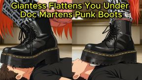 Doc Martens Crush - Giantess Nataly Tramples You Flat in an Empty Parking Lot