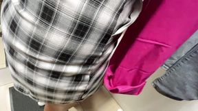 Step Sister Masturbates in the Fitting Room of the Store