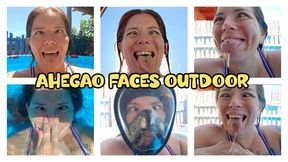 AHEGAO FACES OUTDOOR AND LOT OF DROOL