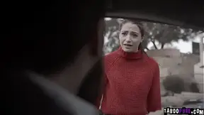 Stunning brunette teen Avi Love getting her teen pussy fucked so hard from behind