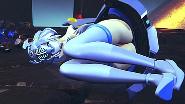 Robot Girl Fingering Her self - 3D Hentai