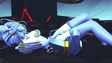 Robot Girl Fingering Her self - 3D Hentai