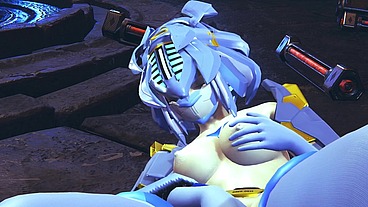 Robot Girl Fingering Her self - 3D Hentai