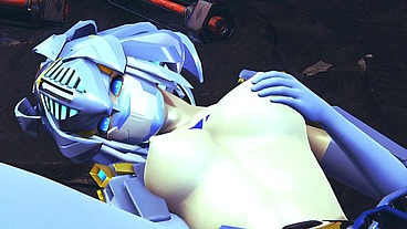 Robot Girl Fingering Her self - 3D Hentai