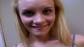 Blonde Slut's Pussy Stretched Wide by Throbbing Cock