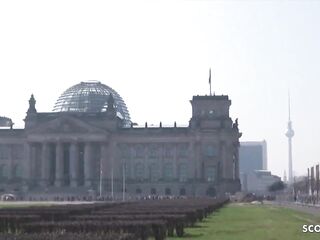 German College Teen Elisa Entice to Bang in Park in Berlin