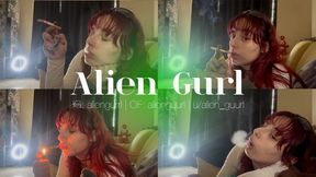 Sexy Smoking and Chatting with you while Laying on the Couch | Alien Girl