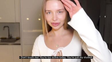 Horny English Teacher Bitch Destroyed Doggystyle Cumshot Tits