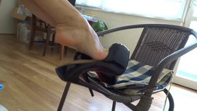 Playing with my sexy high heels