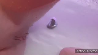 New Year's Eve foreplay in the jacuzzi. Handjob and Blowjob