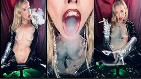 Ashtray Pussy pvc bitch Chain smokes marlboro 100