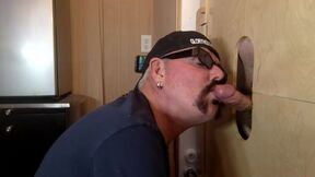 Huge Cock Gloryhole Blowjob