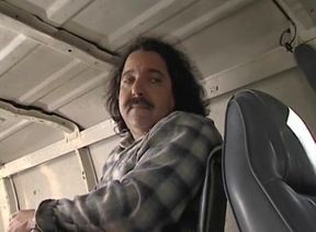 Blonde bitch double penetrated in van