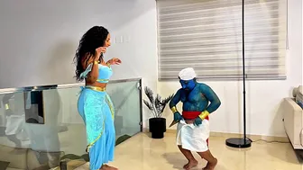 Princess Jasmilla and the Blue-Dick Dwarf Genie in an enchanted fuck straight out of Aladdin's World.