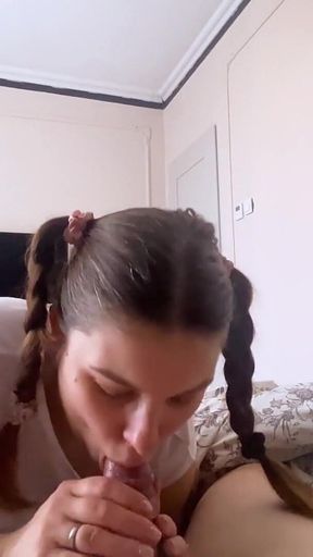 Slutty Stepsister Just Want to Suck Cock and Swallow Cum