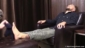 Bearded Stud Tino Gets Foot Worshiped
