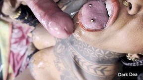 (pov)  cum slutty  deep sloppy blowjob to  huge cock  !