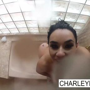 Charley Chase showers off after a good fuck