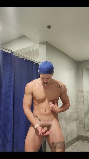 I Love Flexing and Showing off in the Locker Room!! Get Naked and Stroke with Me