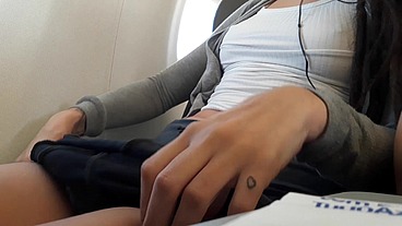 DREAD HOT Punheta, Anal e Gozada na poltrona do AVIÃO