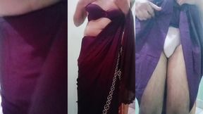 indian gay crossdresser gaurisissy fucked in pink saree like a whore