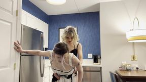 crossdressing boss fucked petite trans maid worker