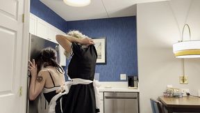 crossdressing boss fucked petite trans maid worker