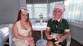 Two Gloved Nurses Collect Your Specimen