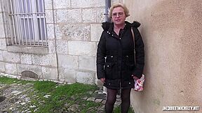 French Old Slut Finally Gets Fucked By Two Young Hungs