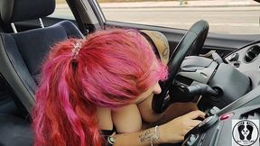 desperate woman in trouble with her car female desperation