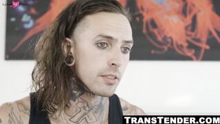 Freaky tranny chick eager to suck and fuck a big dick
