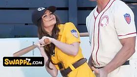 Their horny, young stepdaughters don't want to have fun baseball! they want a four-way
