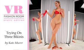 Trying On Three Bikinis By Kate