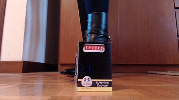 I trample toy cars with heels and bare feet 4K