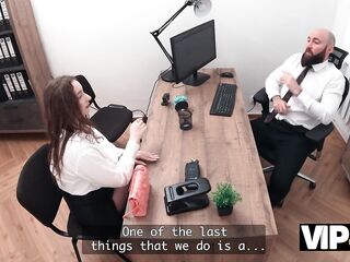 VIP4K. A Porn Model with Huge Titties gets drilled in the Office after a Loan officer appreciated her talents