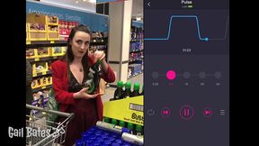 public remote vibrator play and sex on balcony