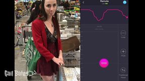 public remote vibrator play and sex on balcony